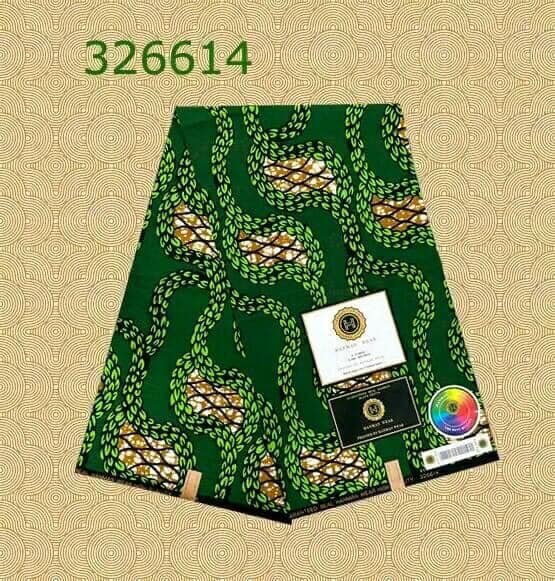 Cotton fabric with 6 yards print green