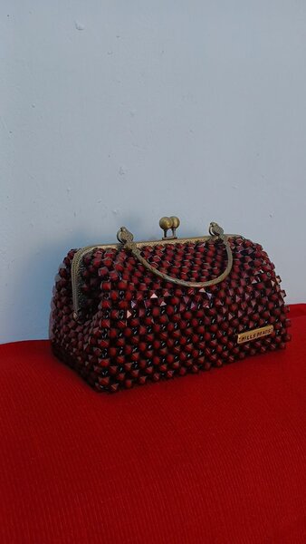 Beaded clutch bag