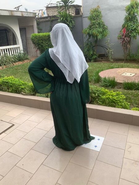 Robe longue verte élégante