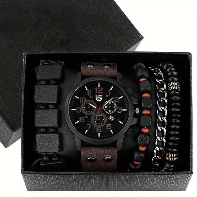 COFFRET MONTRE BRACELETS HOMME