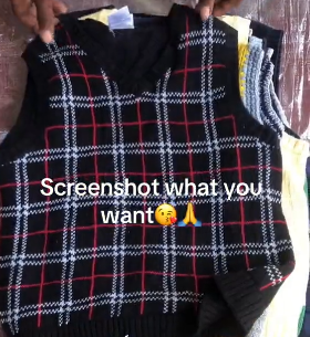 Dark-colored plaid vest