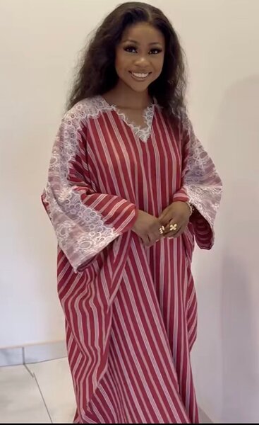 Caftan rayé élégant femme