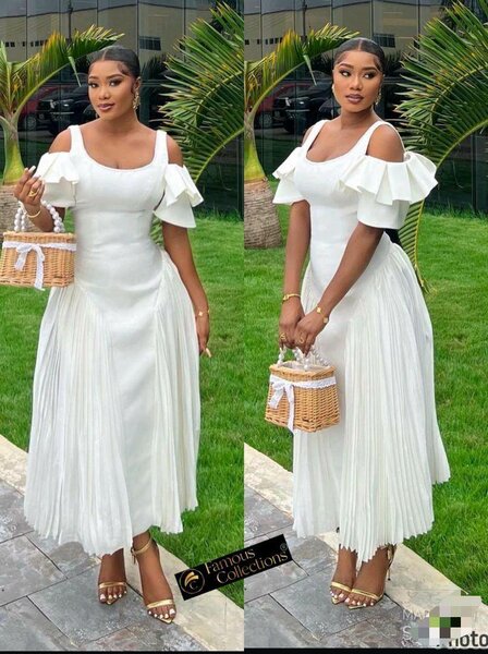 Robe Midi Blanche Élégante