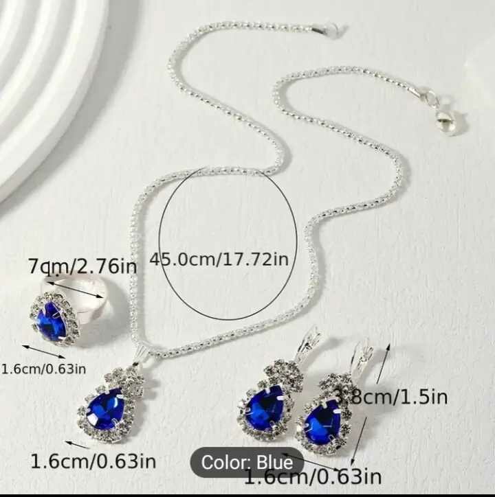 1 necklace+1ring+earrings