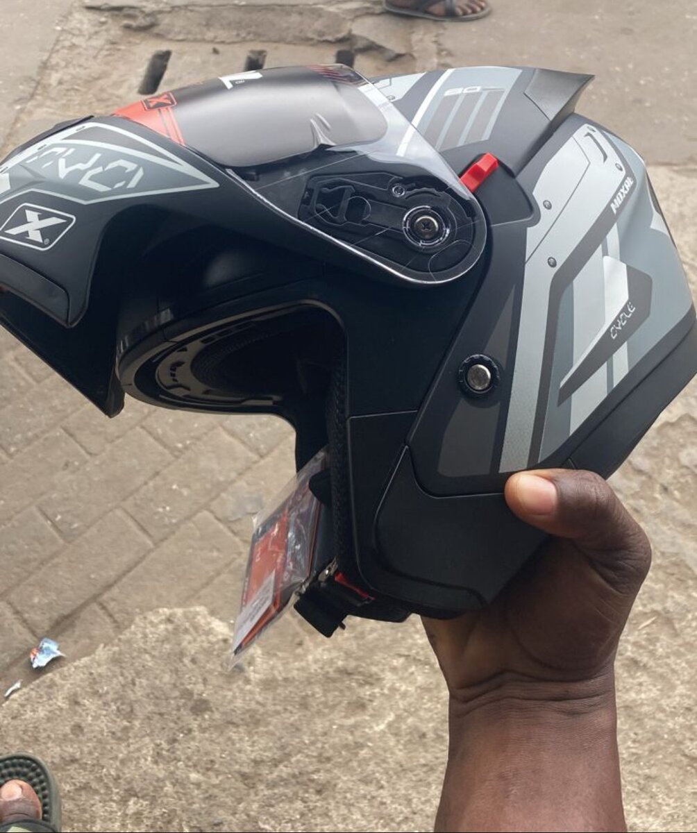 Moxal Grey Motor Helmet