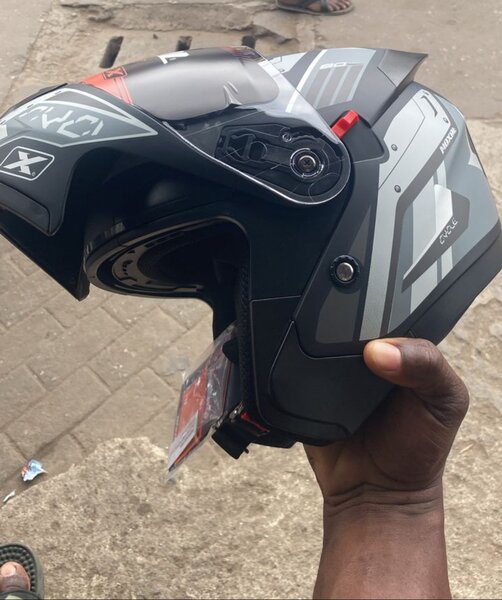 Moxal Grey Motor Helmet