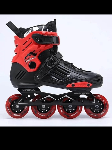 Rollers en ligne rouge sport
