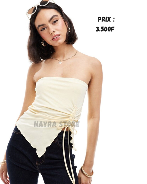 Top bandeau drapé Femme
