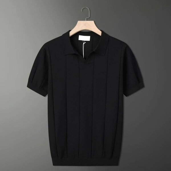 Polo en maille noir élégant
