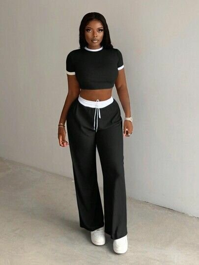 Ensemble 2 pièces décontracté femme