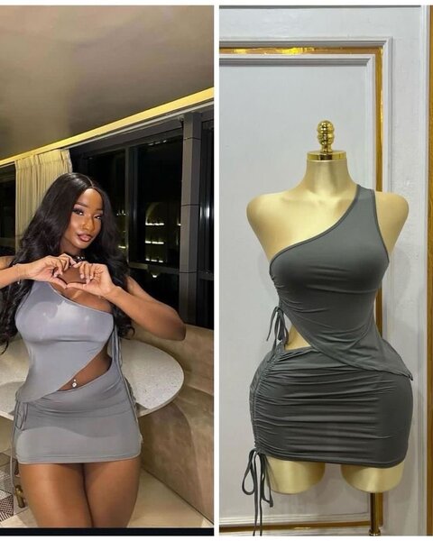 Robe asymétrique moulante