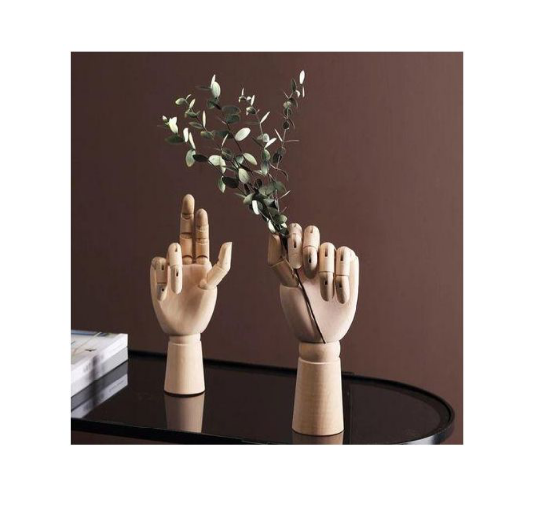 Figurine main articulé en bois