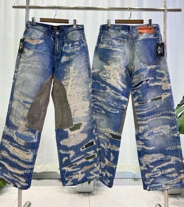 Jeans homme effet délavé