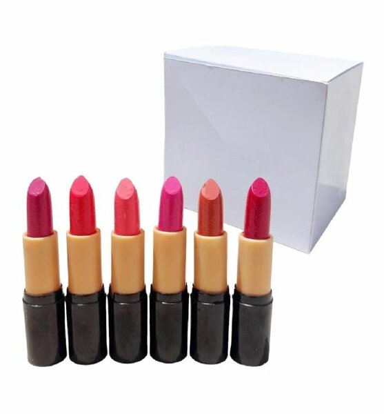 Pack of 6 matte lipsticks for girls - Multicolor