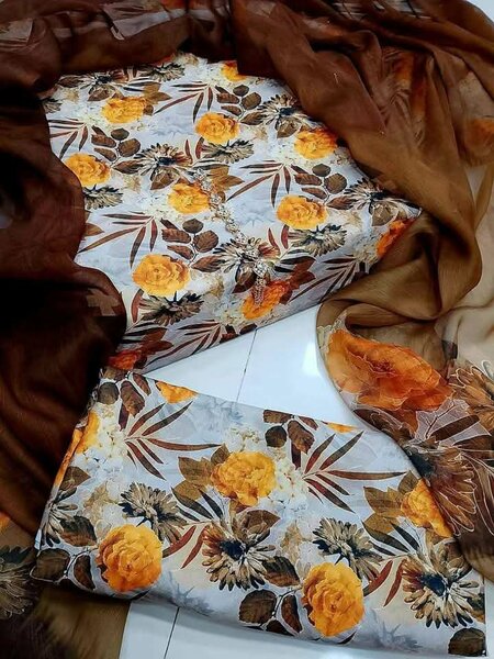 Printed lawn suit