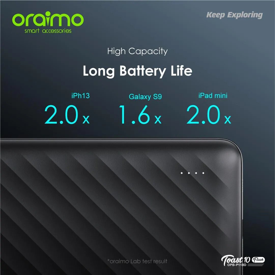 ORAIMO TOAST 10 FLASH, 10,000 MAH