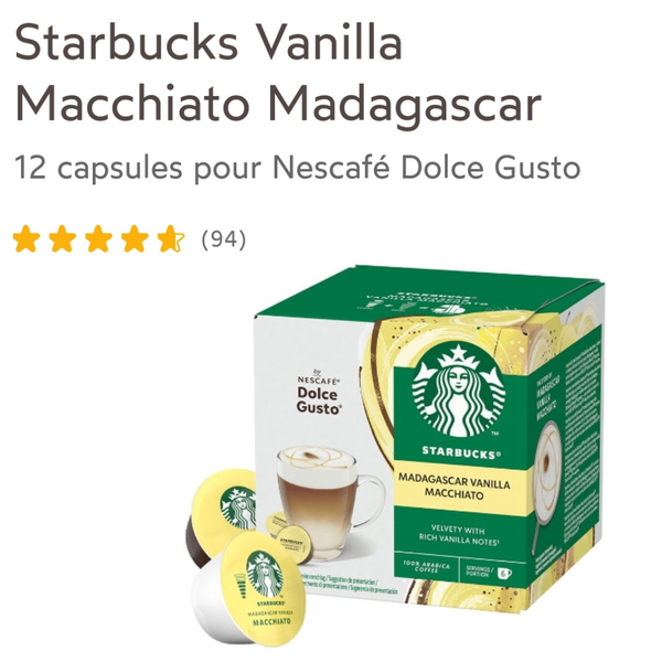 Dolce gusto Starbucks Madagascar Vanilla Macchiato