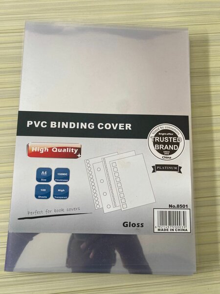 Couverture de Reliure PVC A4