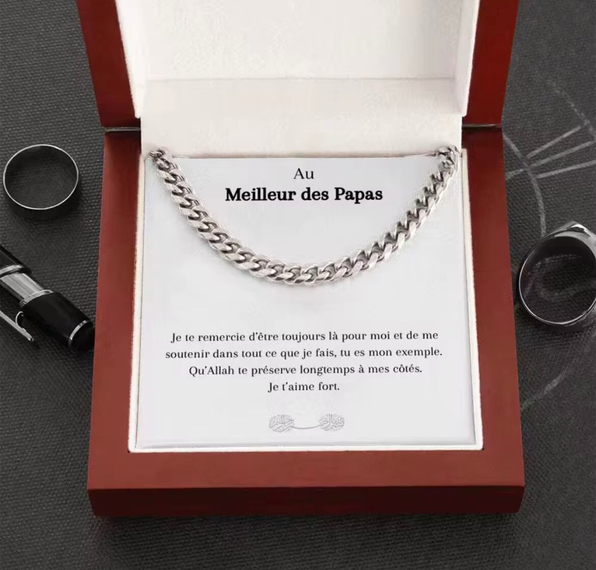 Collier Chaîne en Acier Inoxydable