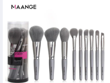 MAANGE 9pcs makeup brush set with case professional Powder Blush Eyeshadow Concealer Eye Make Up Brush Cosmetics Beauty Tool