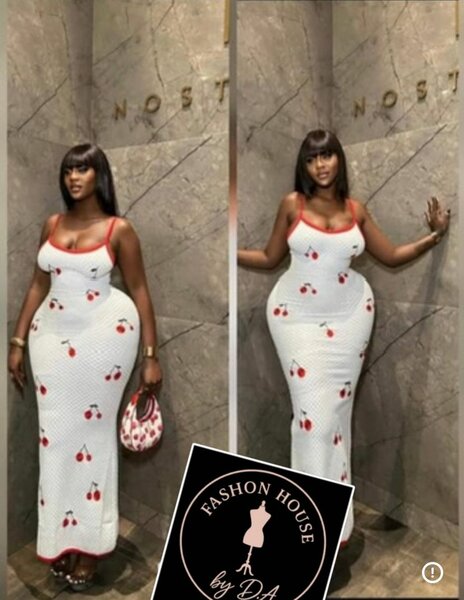 Robe Longue Cerises Élégante