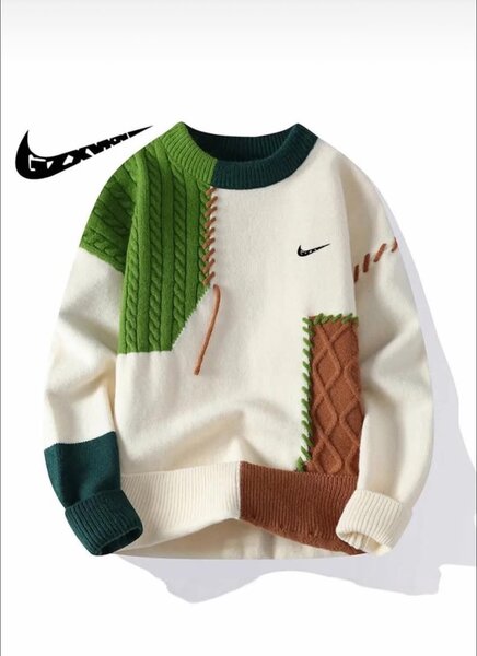 Pull tricot patchwork Nike