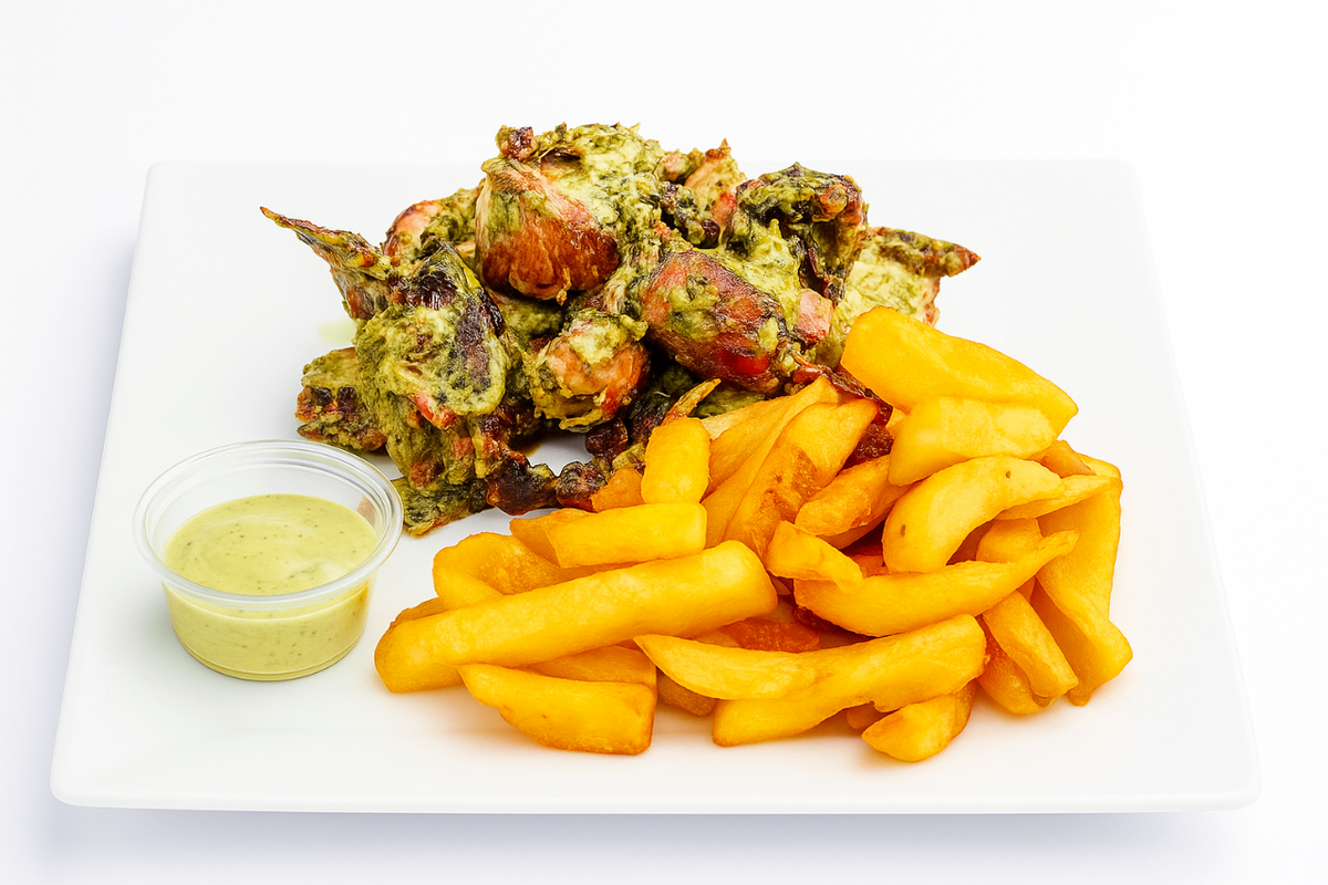 Poulet braisé mariné à la crèm