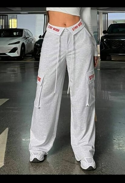 Pantalon cargo femme ample