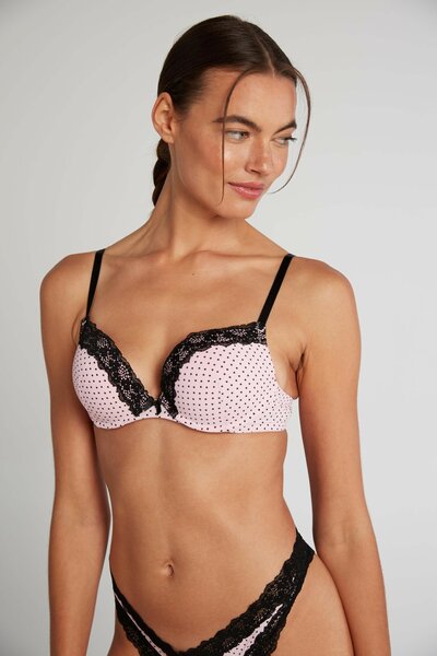 POLKA DOT PINK BRA