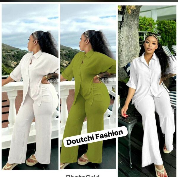 Ensemble pantalon chemise femme