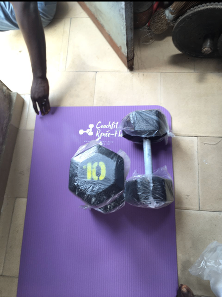 Haltères en béton personnalisé