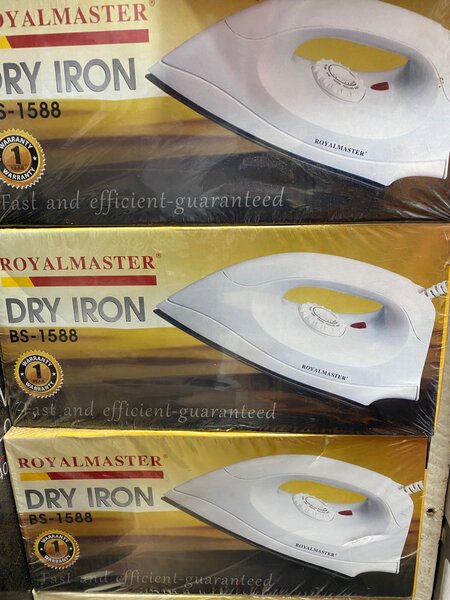Royal master dry iron with 1 year warranty fast-efficient