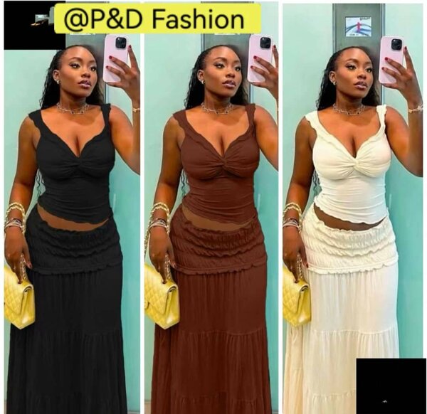 Ensemble Jupe Top Élégant