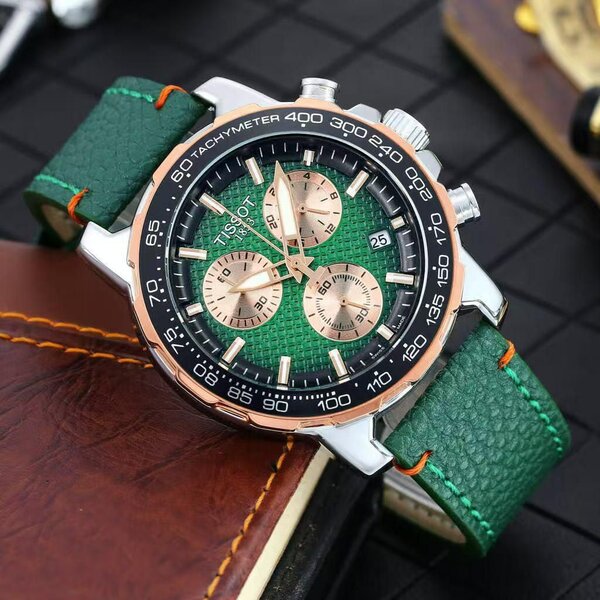 Montre Homme Chronographe Verte