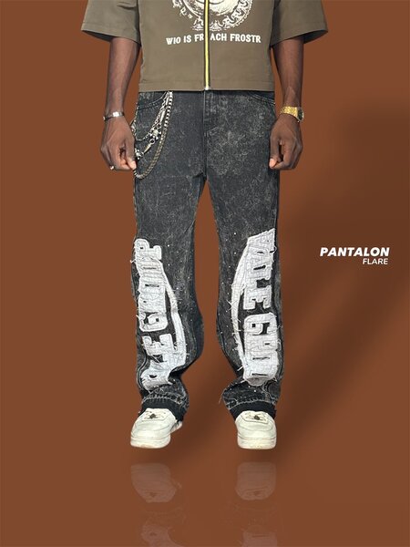 Pantalon Flare Homme Stylisé