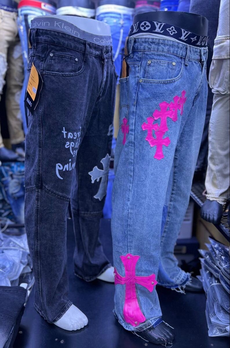 Jeans Homme Motifs Croix