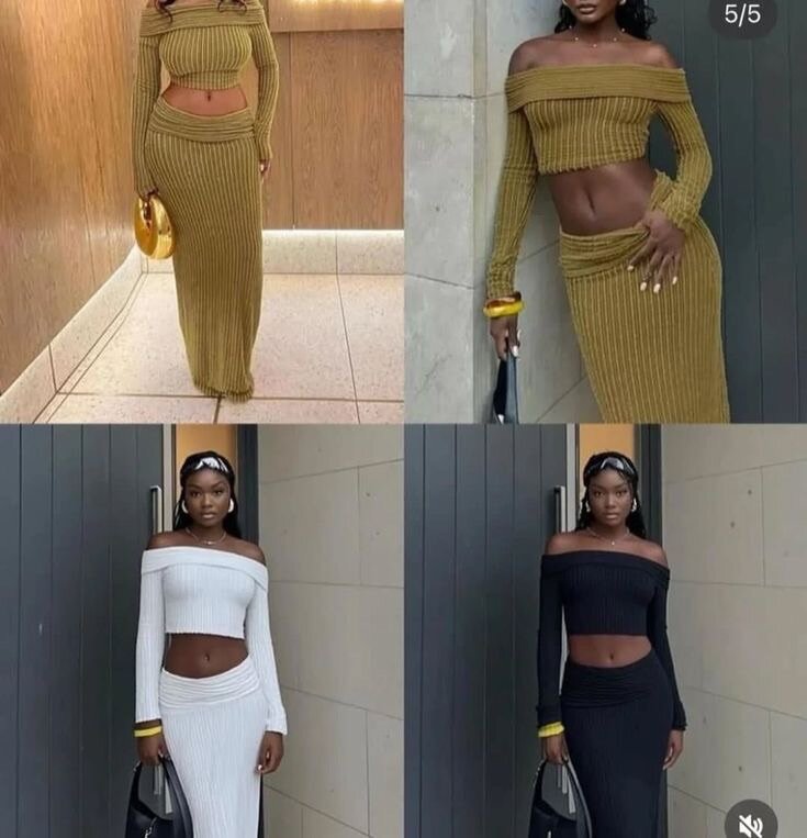 Ensemble élégant côtelé