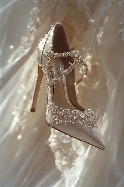 Escarpins de Mariée Éclatants