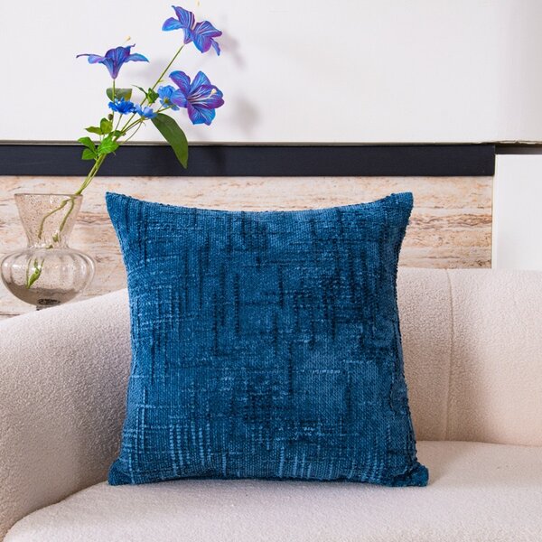 Coussin Velours Bleu Élégant