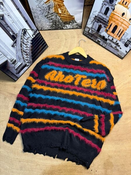 Pull oversize multicolore