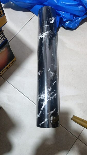 Papier adhésif marbre noir PVC