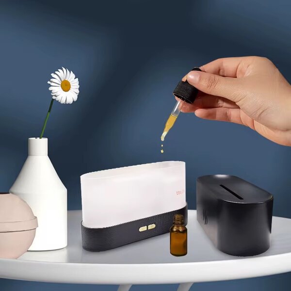 Ultrasonic Flame Diffuser and Humidifier + 2 Essential oils