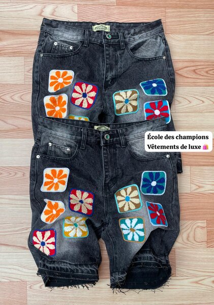 Shorts en jean graphiques