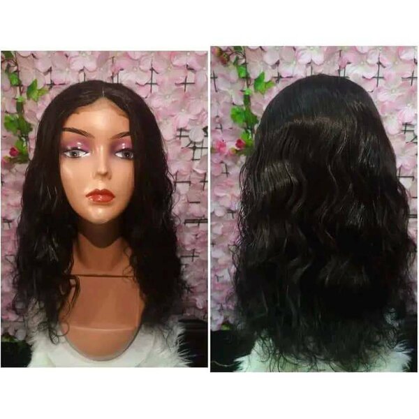 Perruque ondulée en cheveux naturels