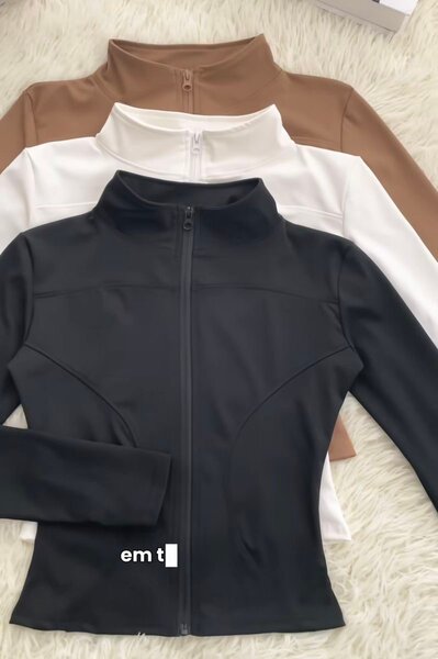 Veste zippée élégante femme