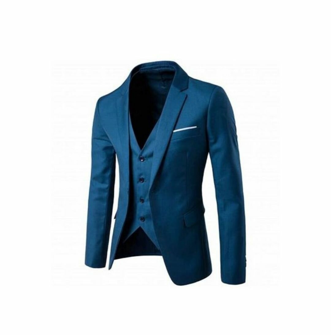 Costume élégant trois pièces bleu