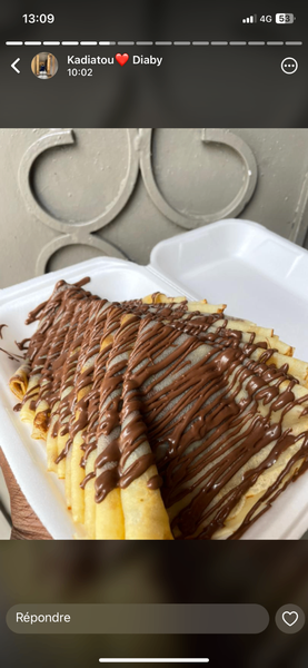 Crêpe au chocolat délicieuse