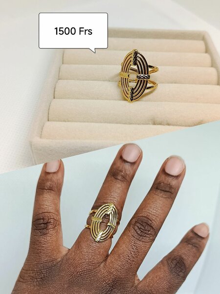 Bague dorée moderne