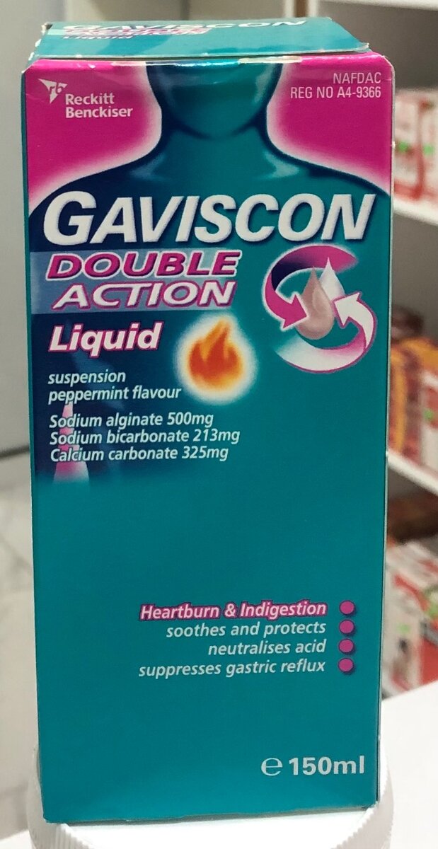 GAVISCON DOUBLE ACTION stomach upset/Heartburn 150ML