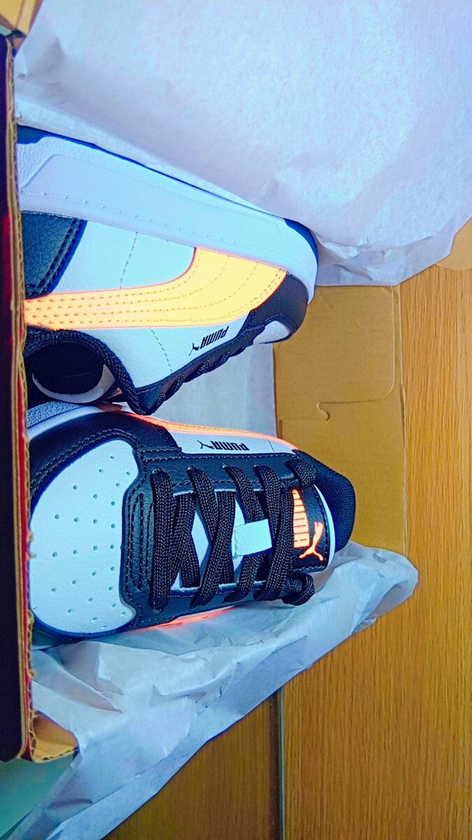 Baskets Puma Noir Orange